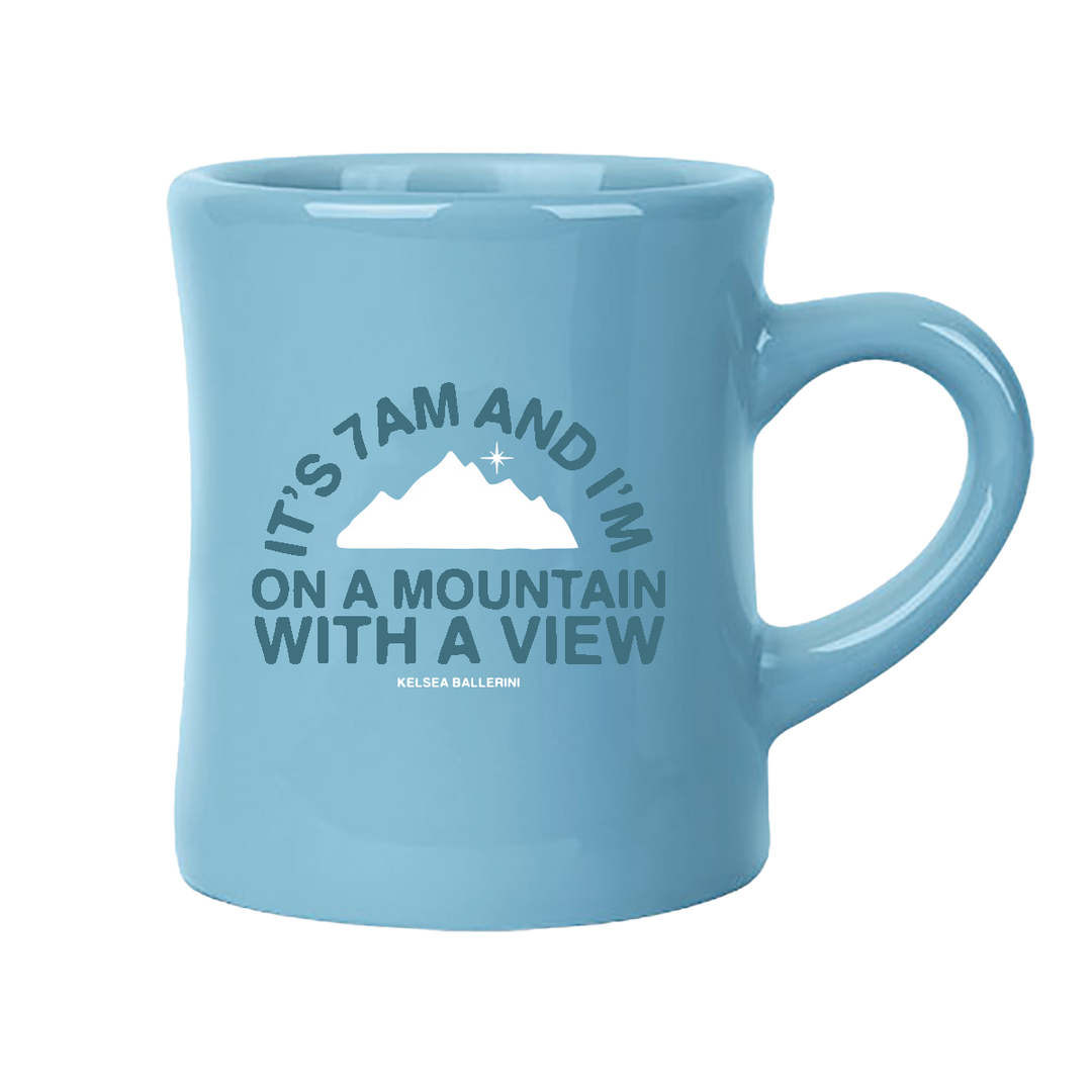 MOUNTAIN WITH A VIEW BLUE MUG