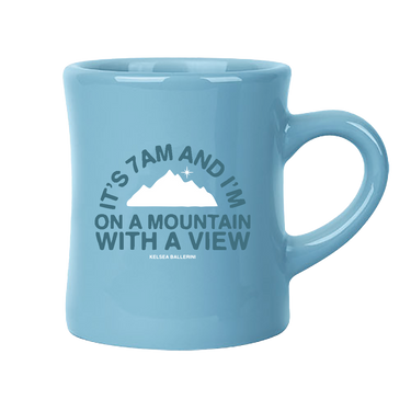 MOUNTAIN WITH A VIEW BLUE MUG