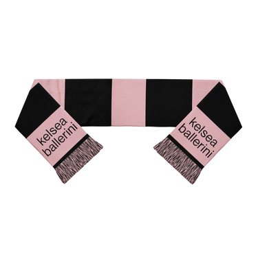 BLACK AND PINK COLORBLOCK SCARF