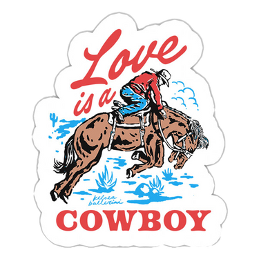 LOVE IS A COWBOY STICKER